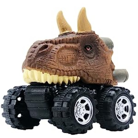 3 Dinosaur Head Pull Back cars - Picture 6 of 6